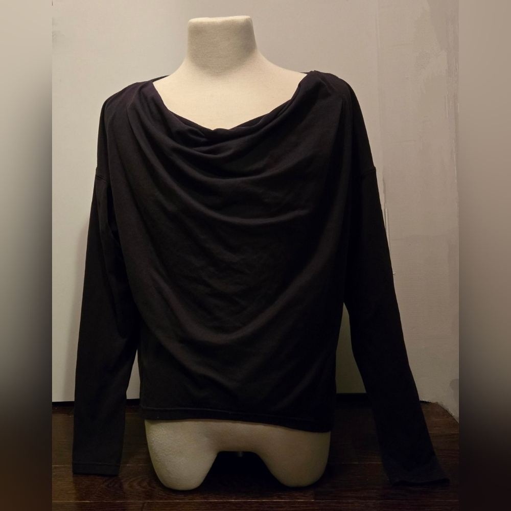 New Black NEW BALANCE DRY Women's Athletic Top; XL; Cowl Neck; High-Low Design
